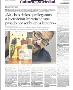 Article - Entrevista de Pere Estelrich a Joan Mayans - Diario de Mallorca - El futur no és el que era